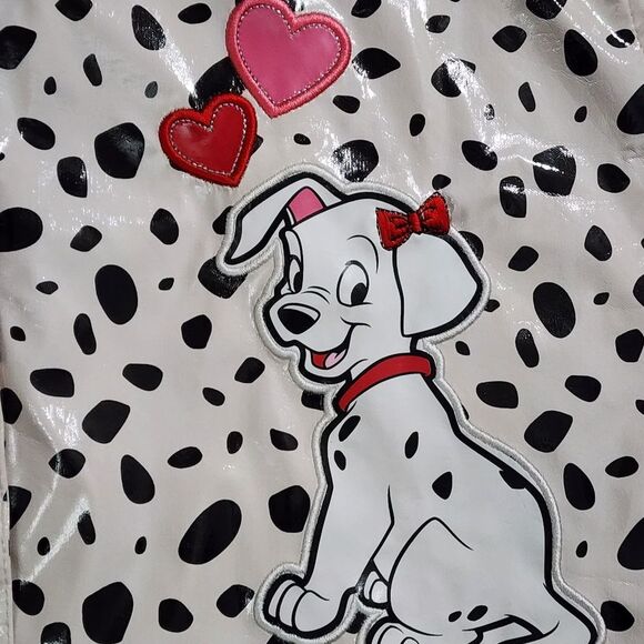 Girls Vintage Disney Store 101 Dalmatians Print Hooded Raincoat Jacket Size 7/8 - Picture 6 of 15